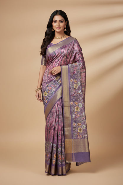 Pure Linen Silk Saree.