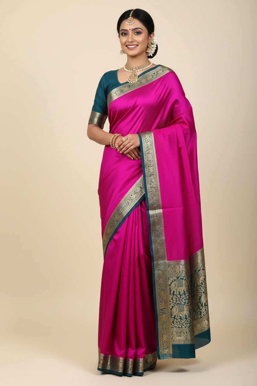 Pure Mysore Silk Saree.