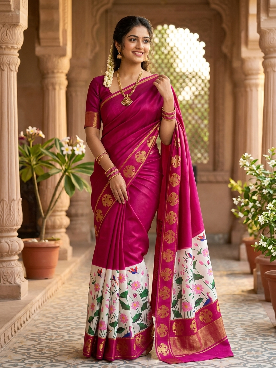 Pure Mysore Silk Saree.