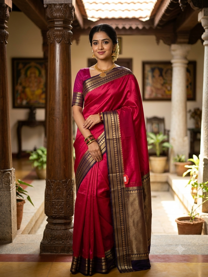 Pure Mysore Silk Saree ( 60 Grams )