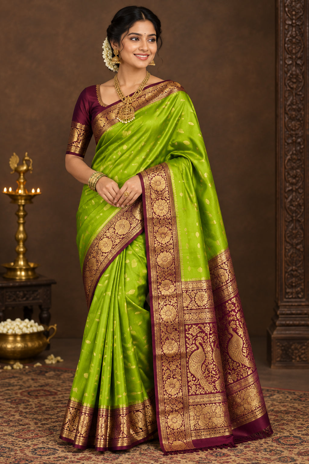 Pure Mysore Silk Saree ( 60 Grams )