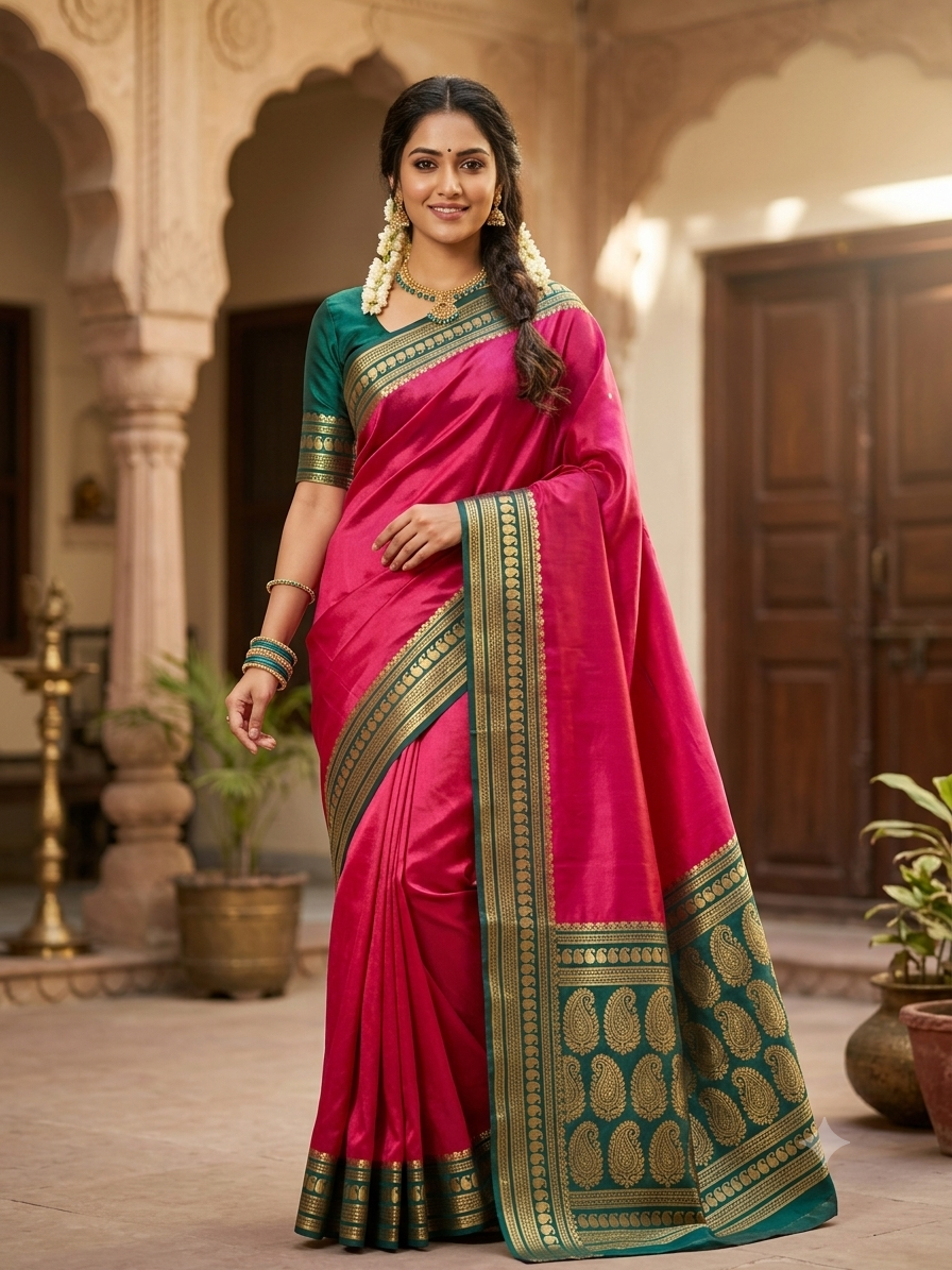 Pure Mysore Silk Saree ( 60 Grams )