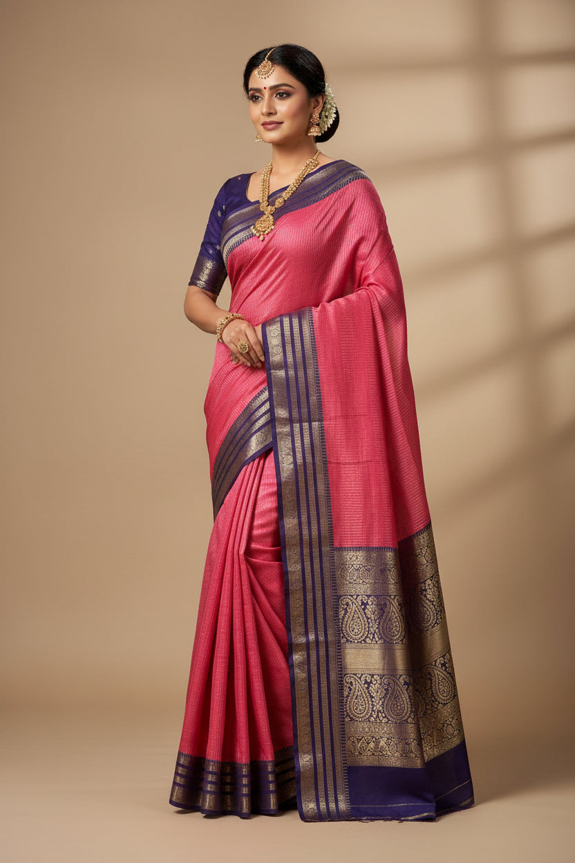 Pure Linen Silk Saree.