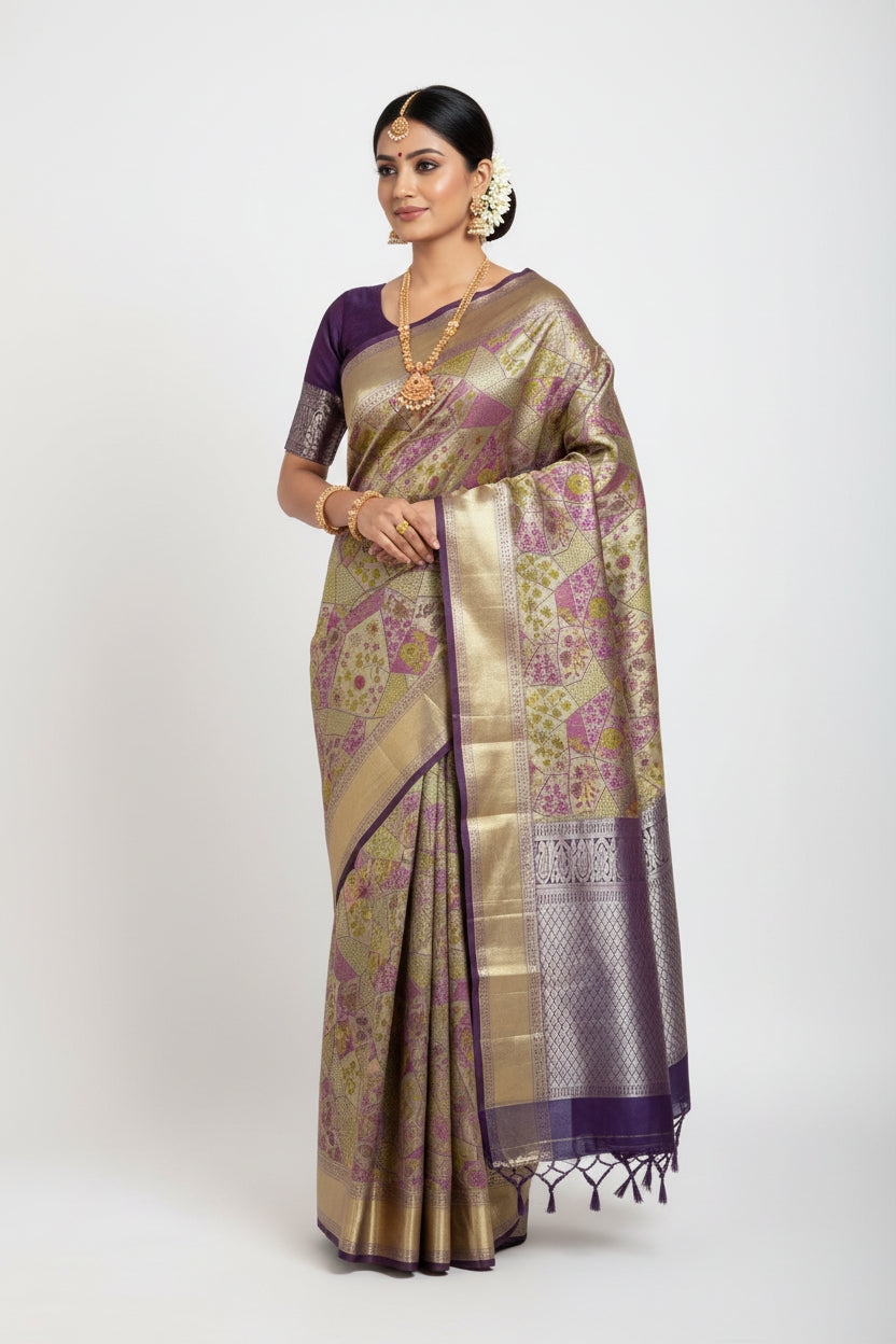 Kanchi Mix Silk Saree