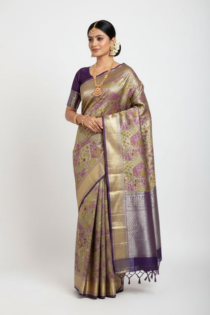 Kanchi Mix Silk Saree