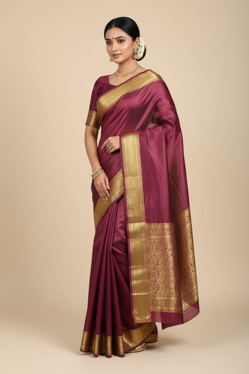 Pure Mysore Silk Saree ( 60 Grams )