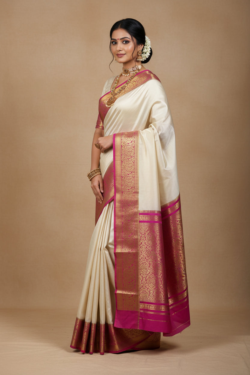 Pure Mysore Silk Saree ( 60 Grams )