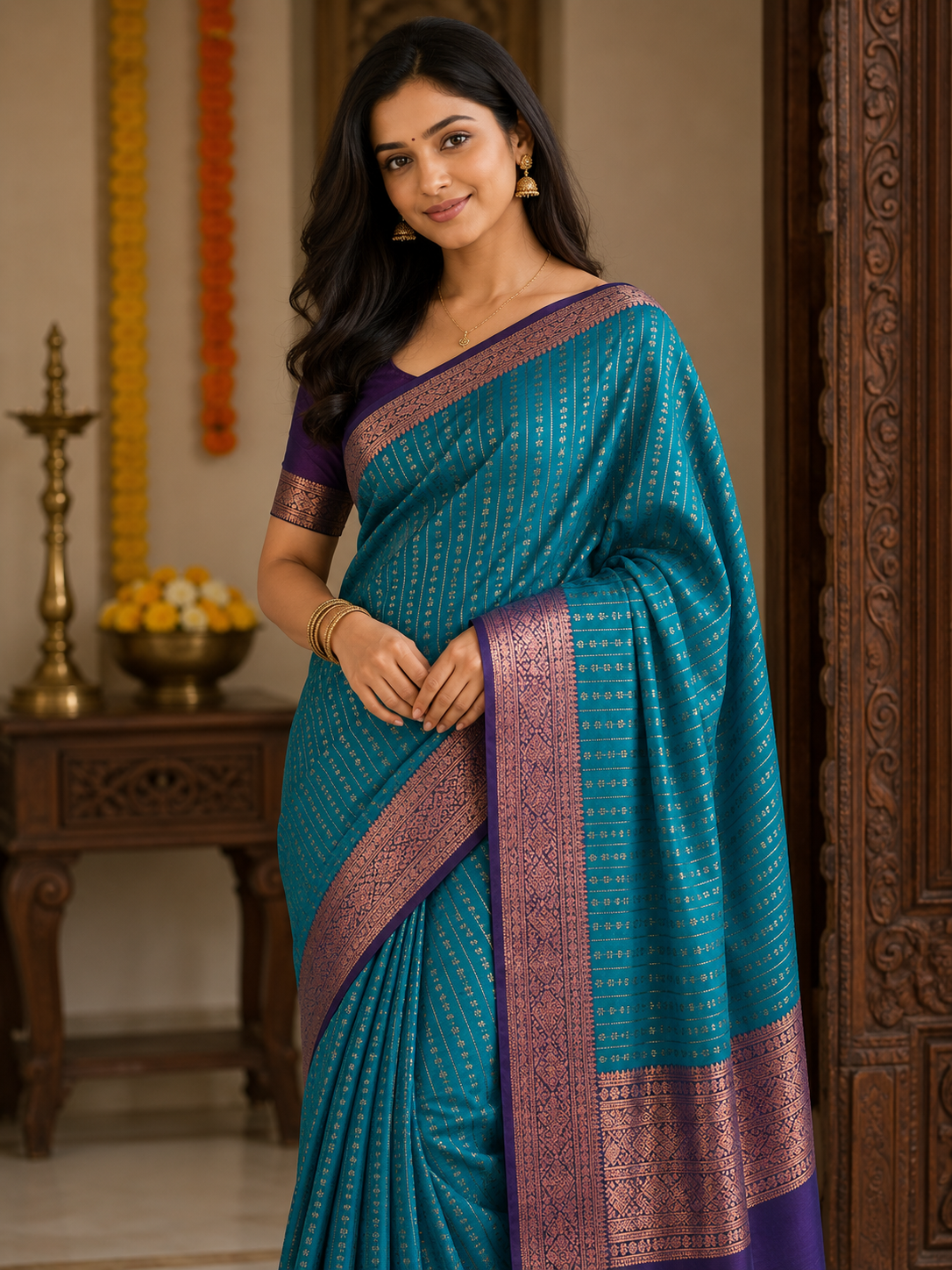 Kanchi Mix Silk Saree
