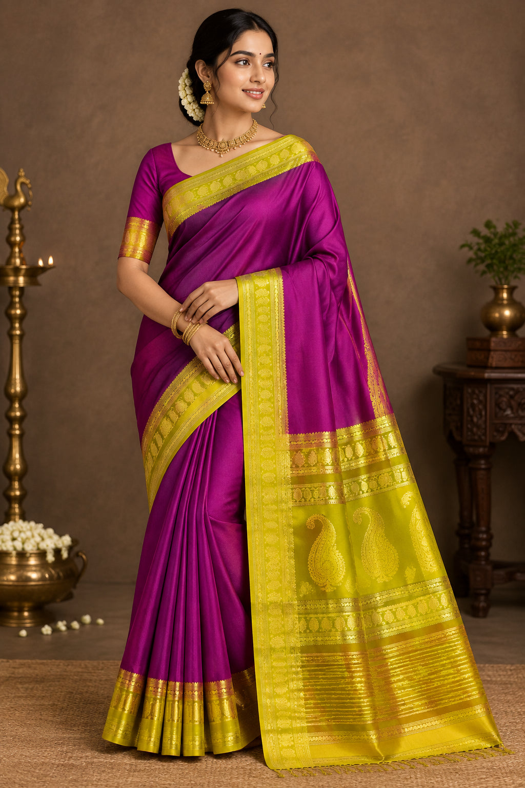 Pure Mysore Silk Saree ( 60 Grams )