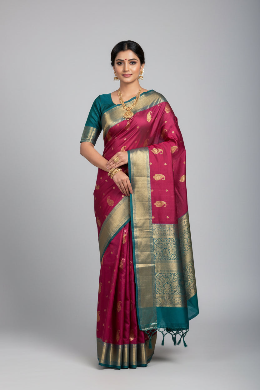 Kanchi Mix Silk Saree