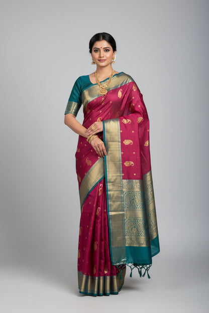 Kanchi Mix Silk Saree