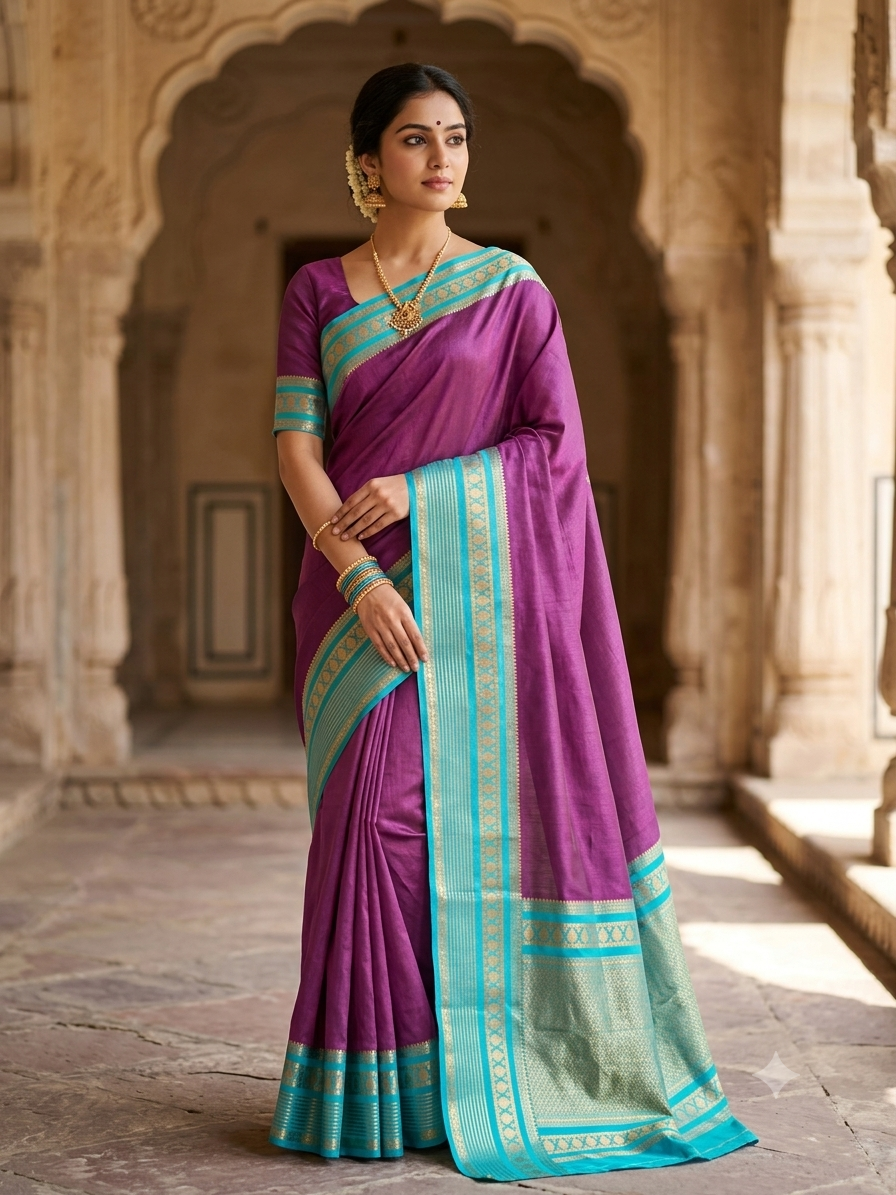 Pure Mysore Silk Saree ( 60 Grams )