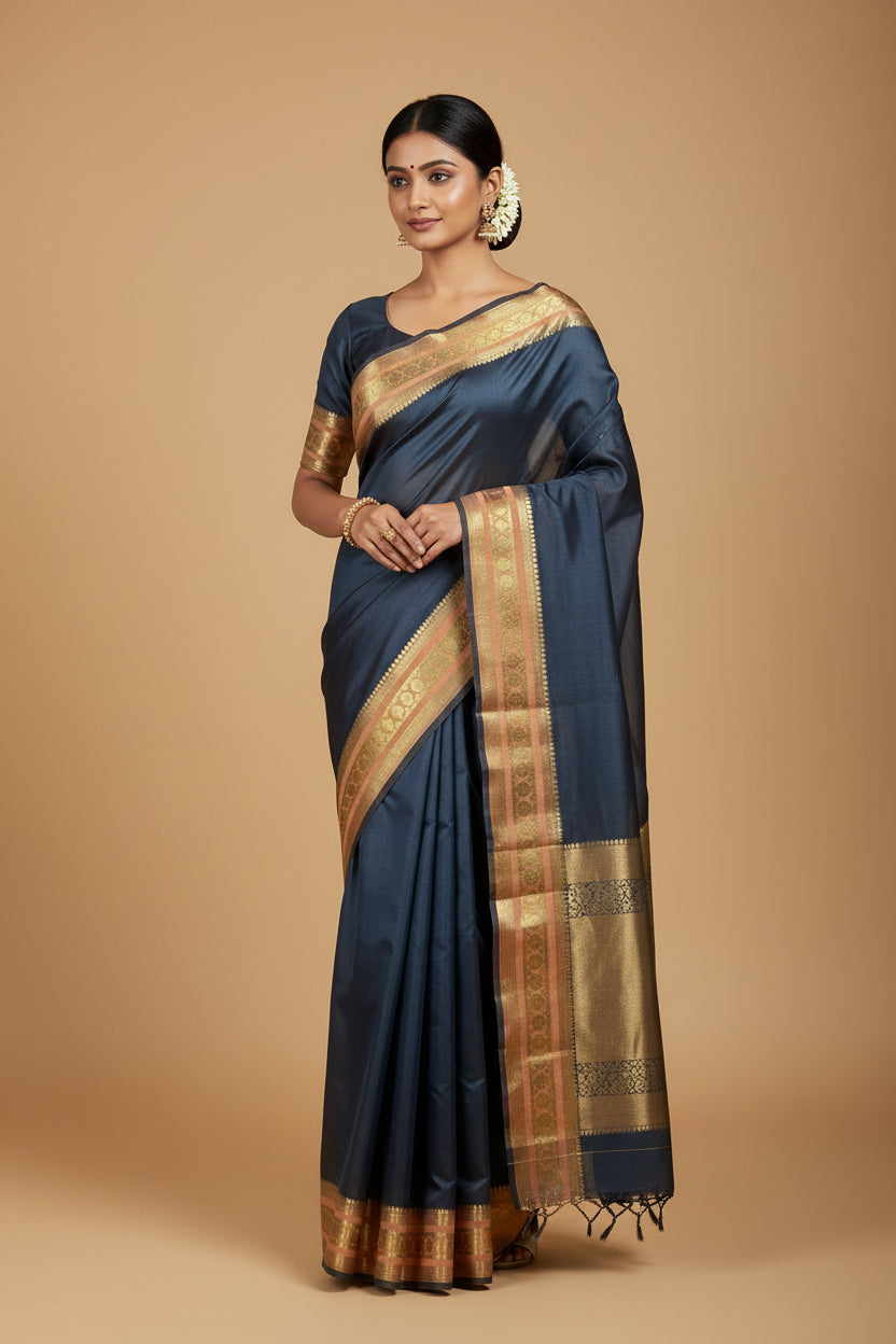 Pure Mysore Silk Saree ( 60 Grams )