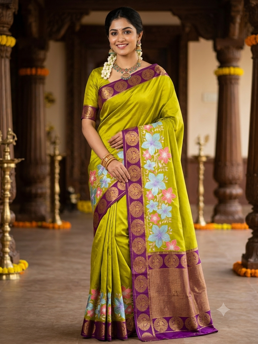 Pure Mysore Silk Saree.