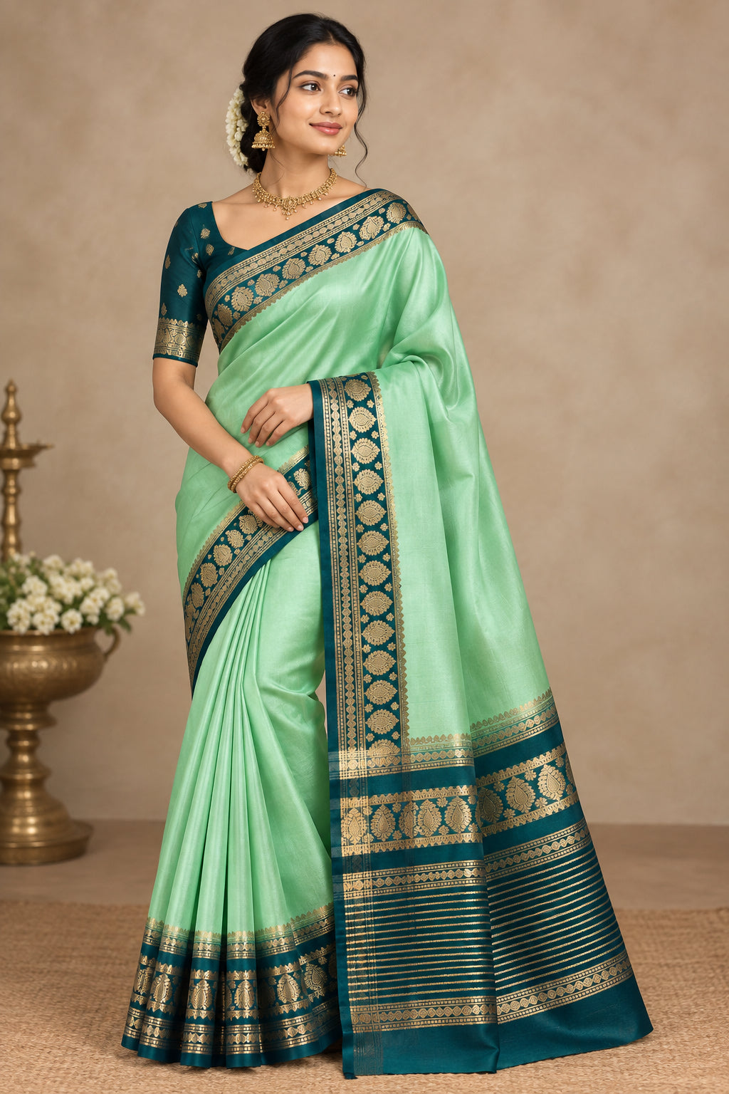Pure Mysore Silk Saree ( 60 Grams )