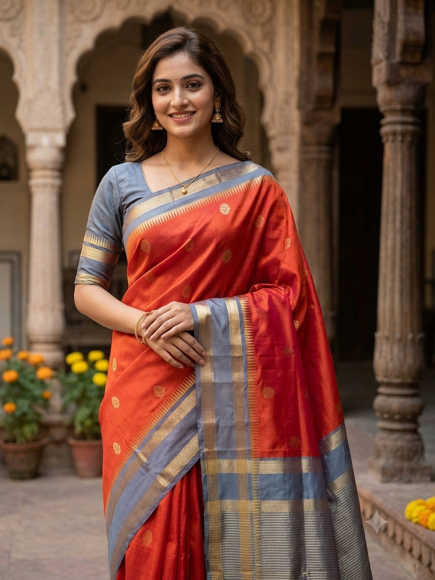 Kanchi Mix Silk Saree