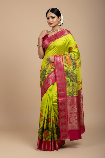 Pure Linen Silk Saree.
