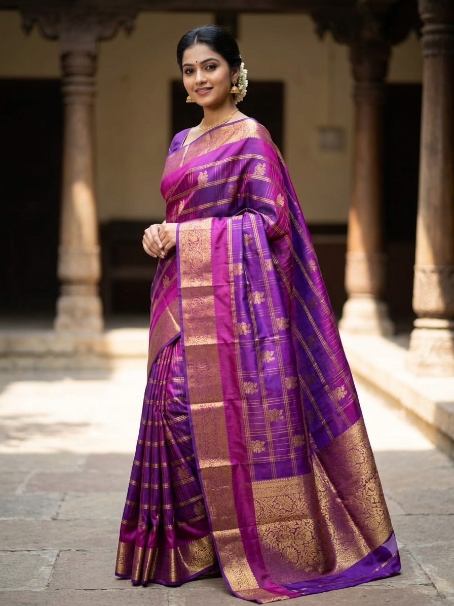 Kanchi Mix Silk Saree