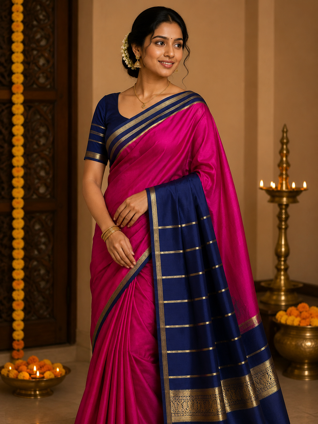 Pure Mysore Silk Saree.
