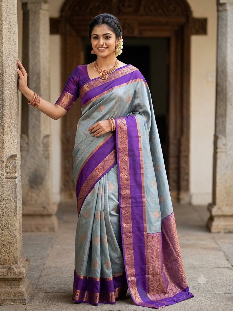 Kanchi Mix Silk Saree