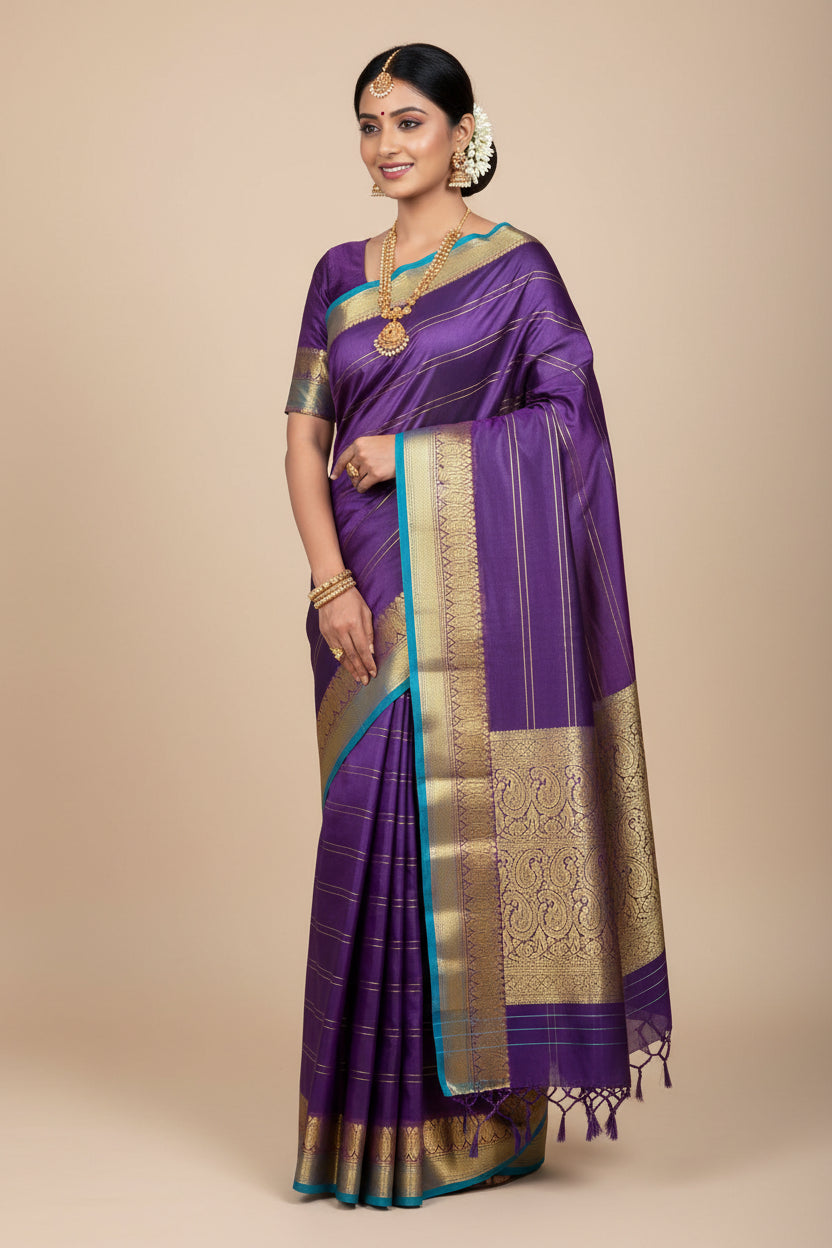 Pure Mysore Silk Saree ( 60 Grams )