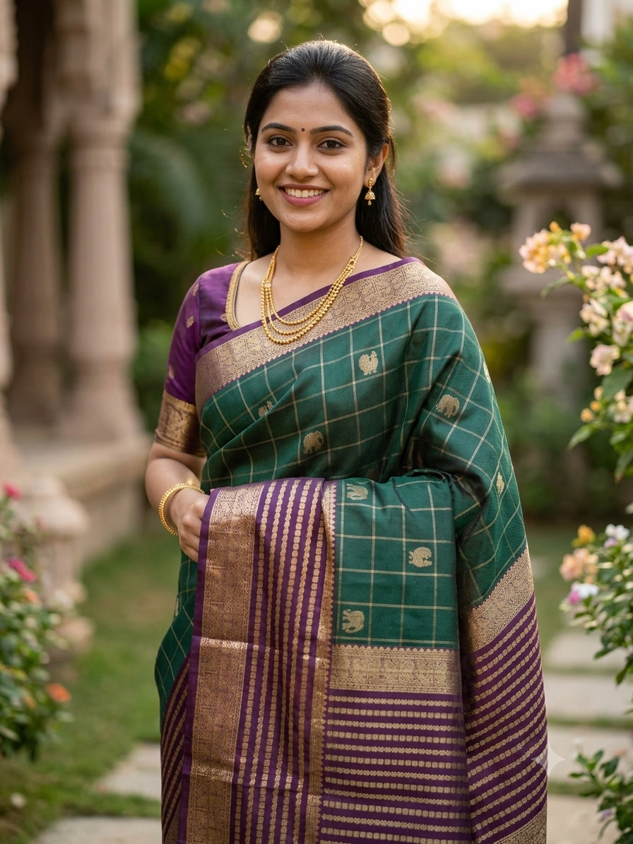 Kanchi Mix Silk Saree