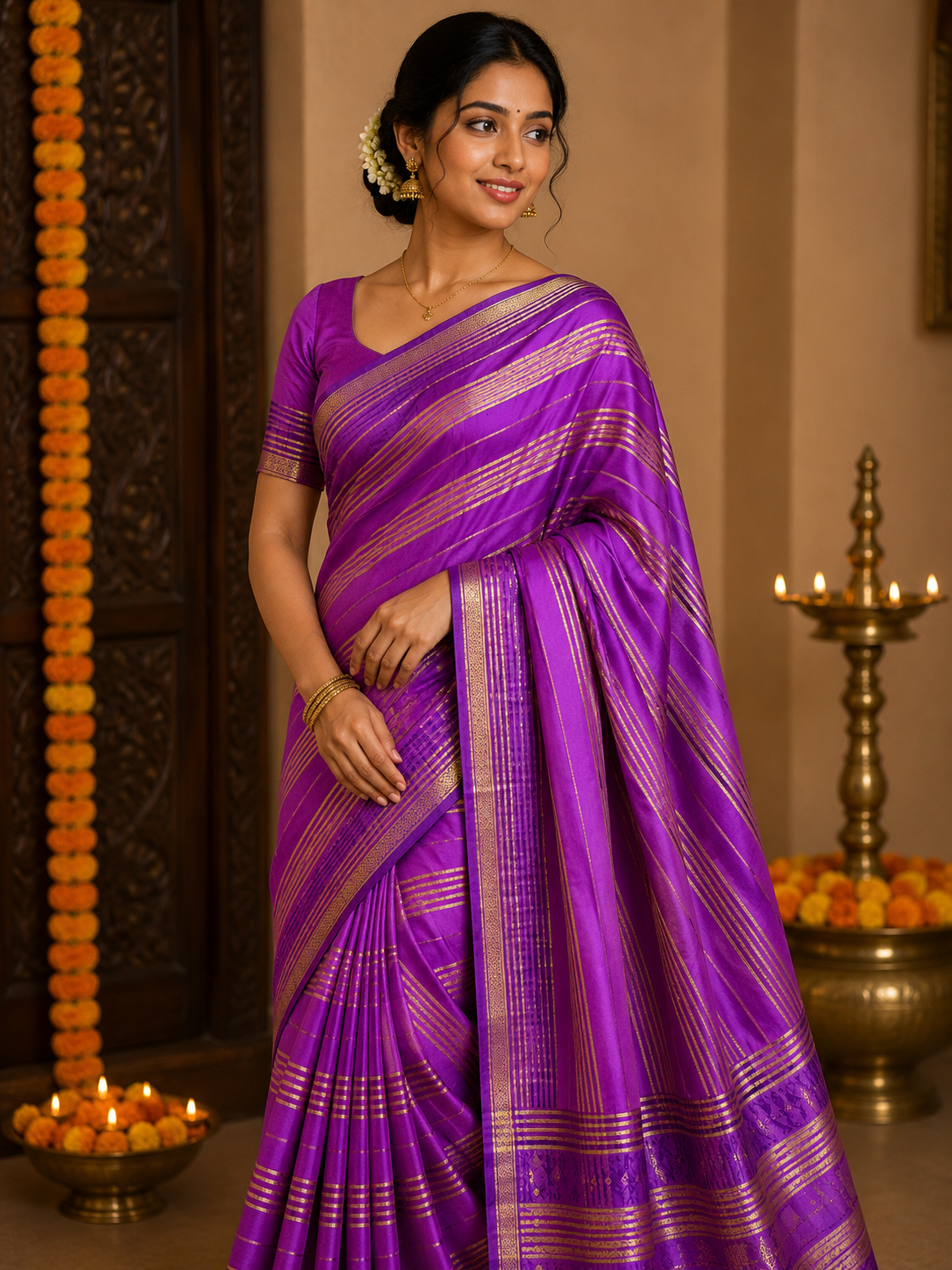 Pure Mysore Silk Saree.