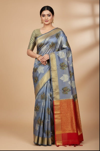 Pure Linen Silk Saree.