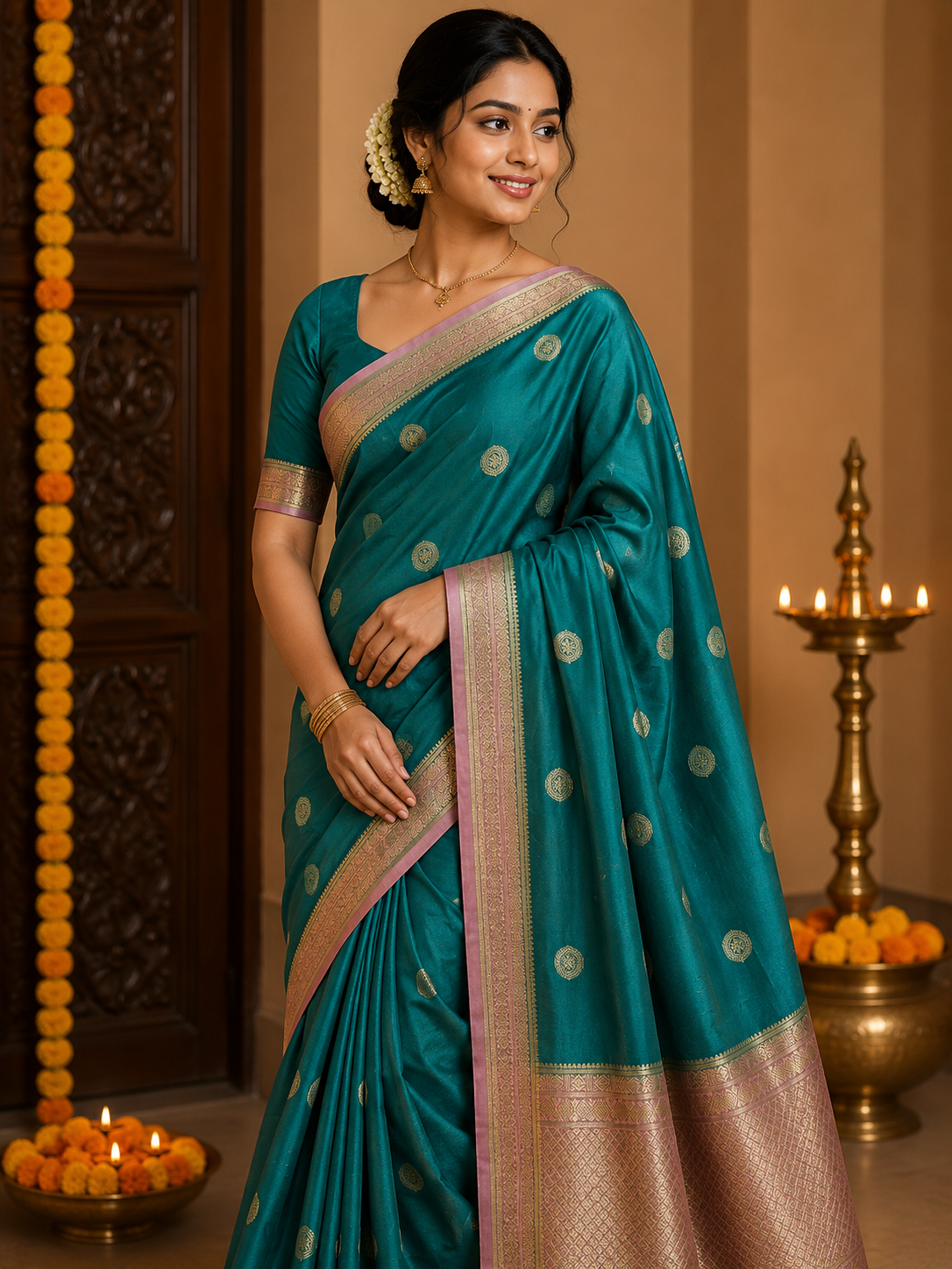 Pure Mysore Silk Saree.