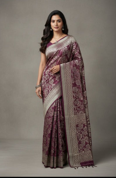Pure Linen Silk Saree.