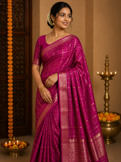 Pure Mysore Silk Saree.