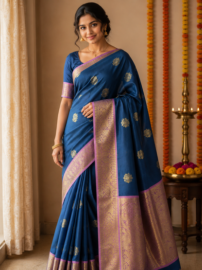 Kanchi Mix Silk Saree