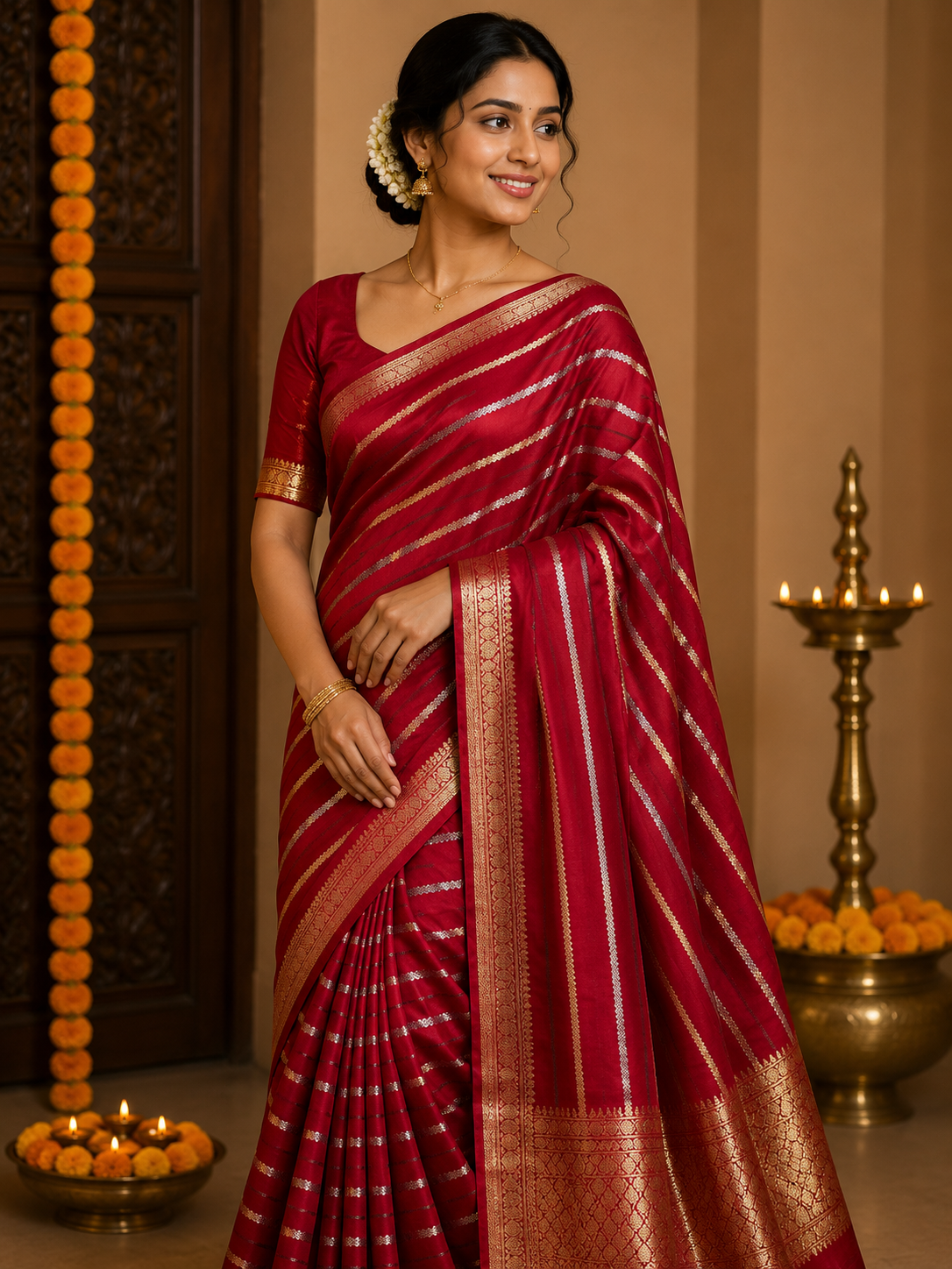 Pure Mysore Silk Saree.