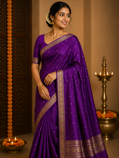 Pure Mysore Silk Saree.