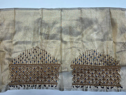 Semi Stitched Tissue Blouse Piece