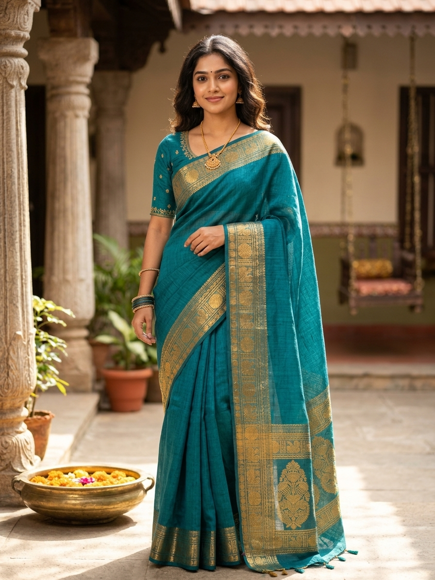 Pure Cotton Silk Saree