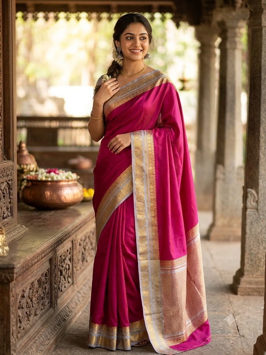 Pure Mysore Silk Saree.