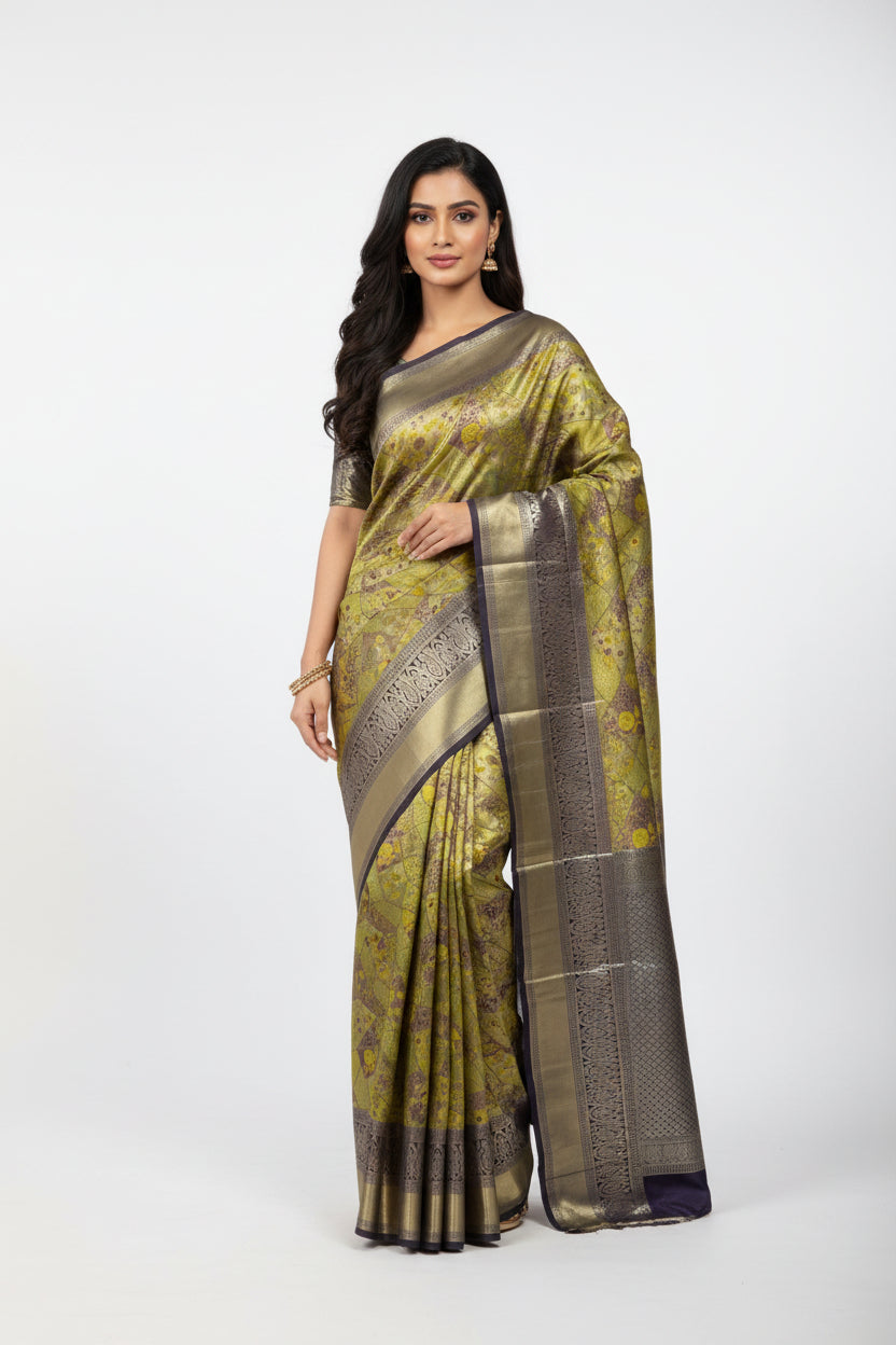 Kanchi Mix Silk Saree