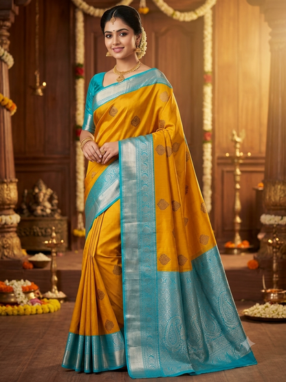 Kanchi Mix Silk Saree