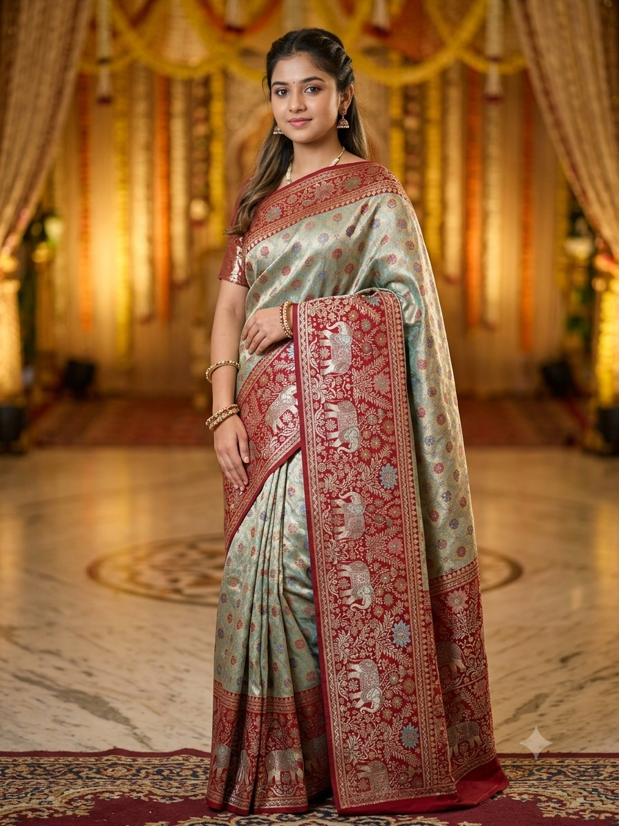 Kanchi Mix Silk Saree