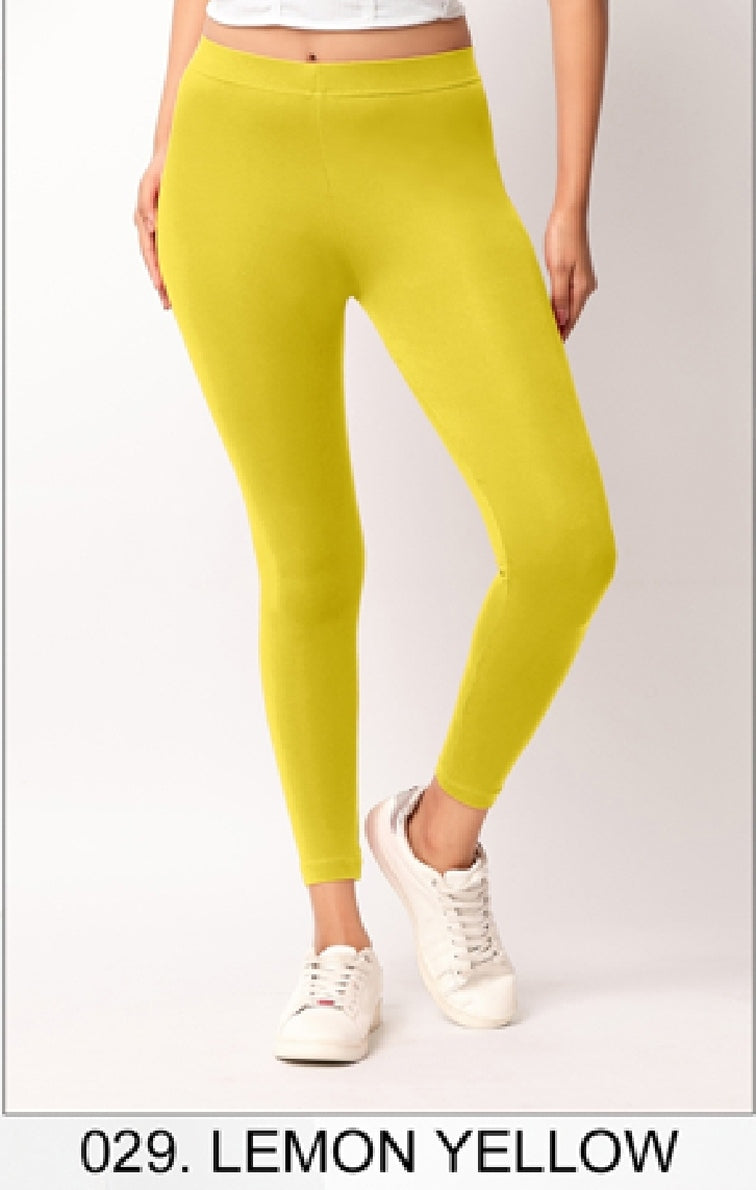 Ankle length Cotton+Lycra stretchable leggings.499/- For 3 Pieces