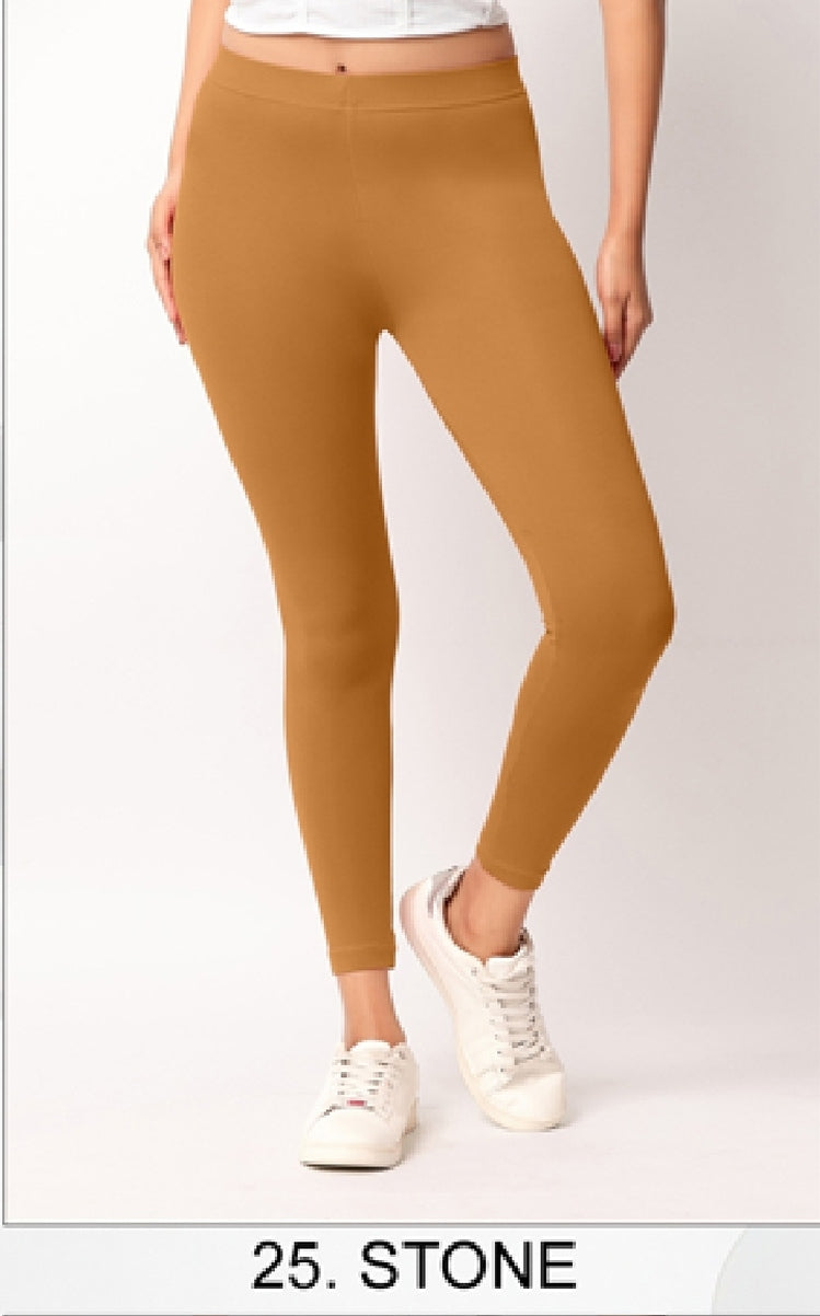 Ankle length Cotton+Lycra stretchable leggings.499/- For 3 Pieces