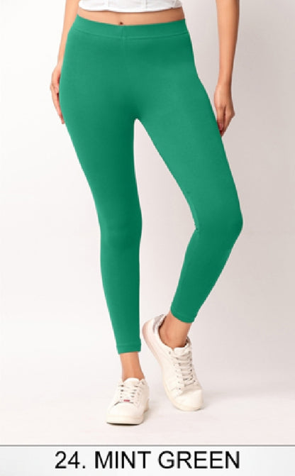 Ankle length Cotton+Lycra stretchable leggings.499/- For 3 Pieces