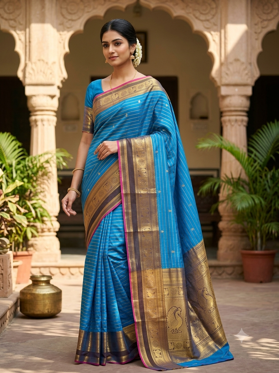 Kanchi Mix Silk Saree