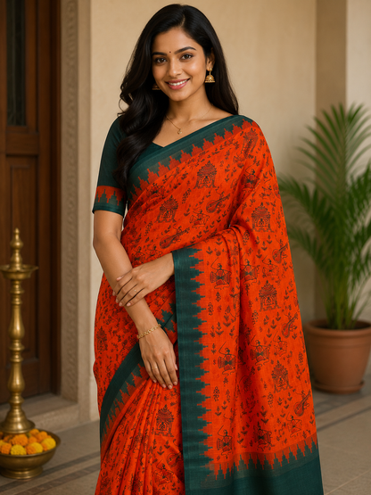 Pure Cotton Silk Saree