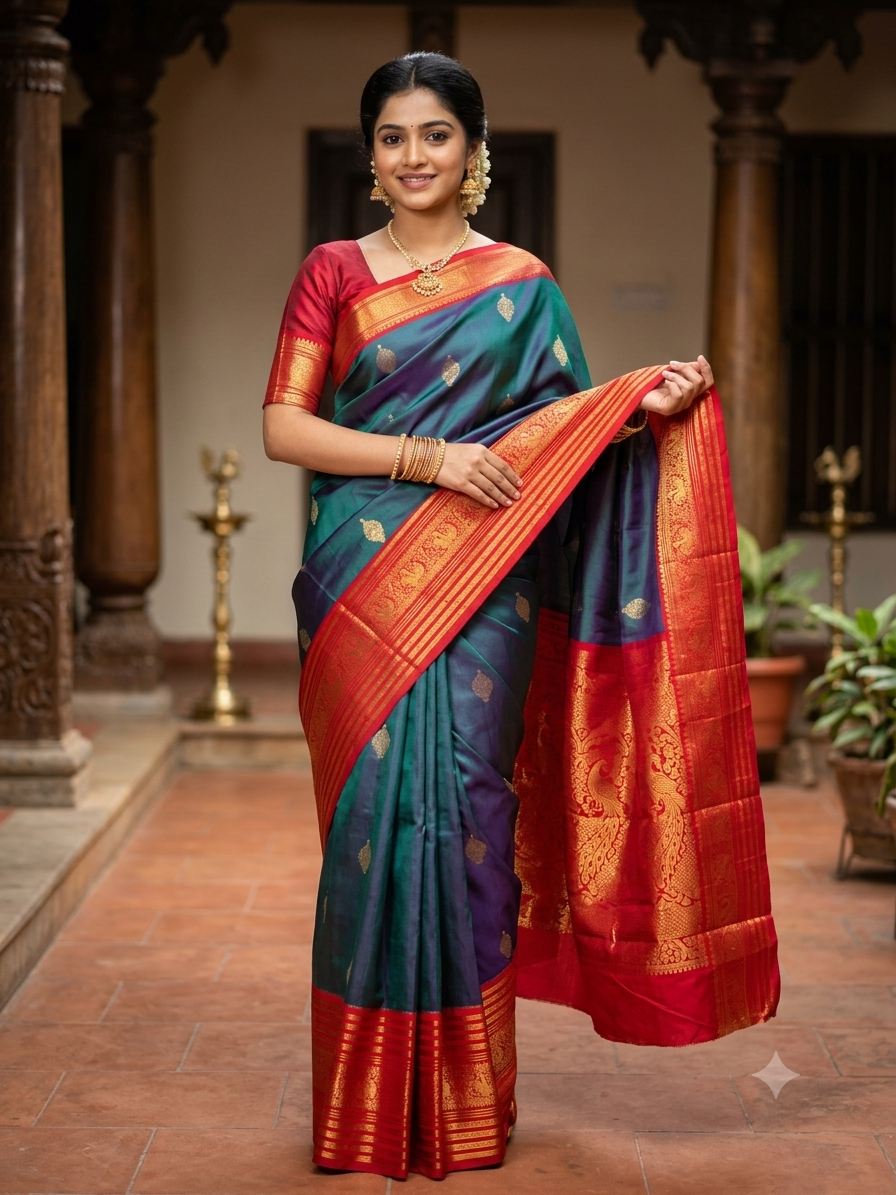 Kanchi Mix Silk Saree
