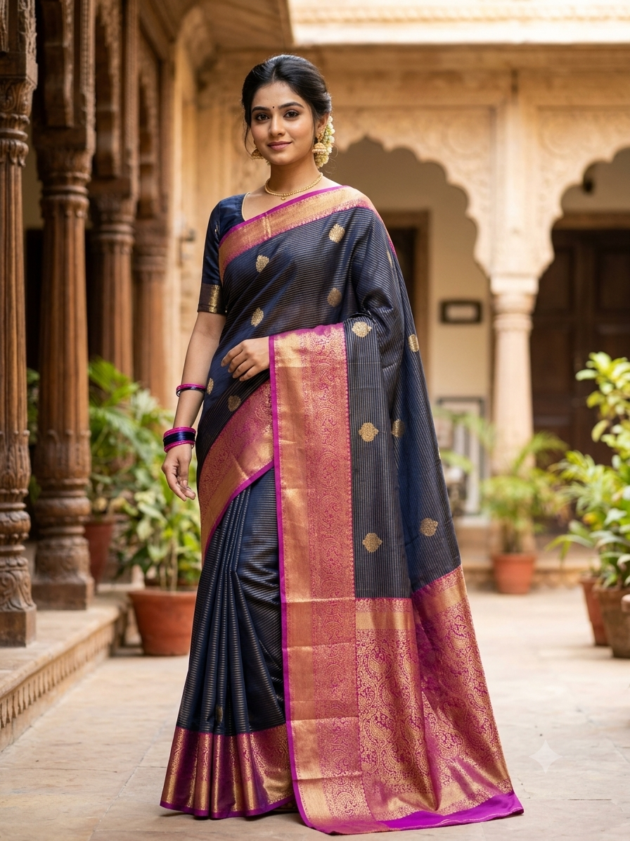 Kanchi Mix Silk Saree