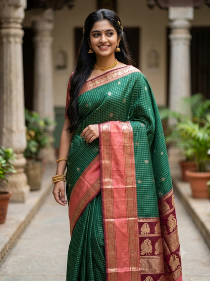 Kanchi Mix Silk Saree