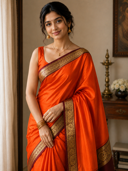 Pure Mysore Silk Saree ( 60 Grams )