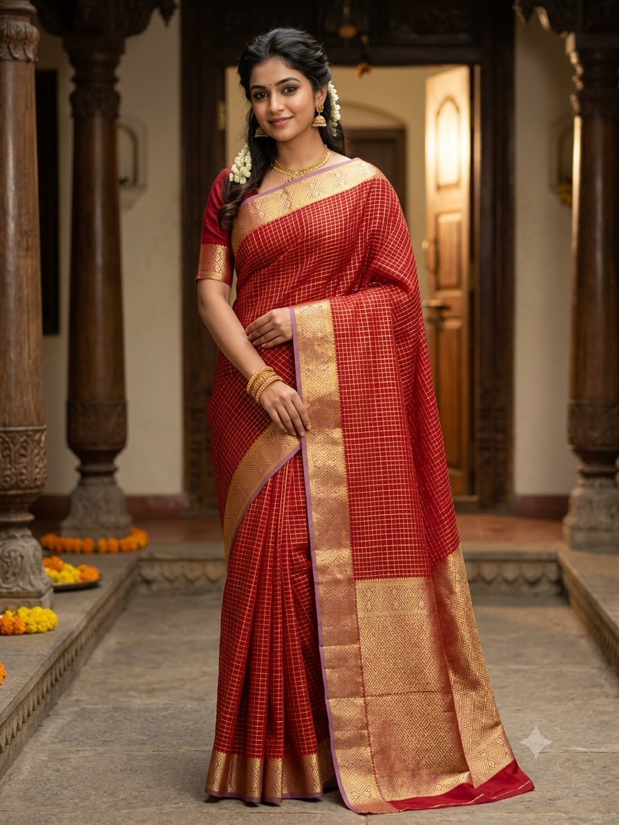 Pure Mysore Silk Saree.